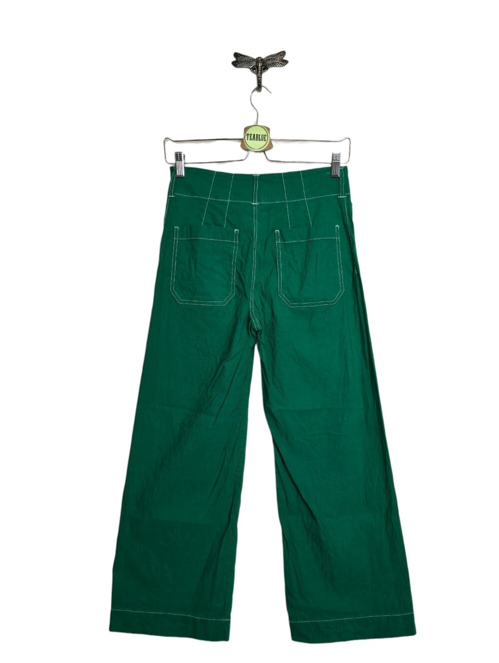 Maeve The Colette Crop Wide-Leg Pants: Contrast-Stitch Edition 25 Magic Fabric - Picture 3 of 13